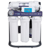 PUR Booster 5 Stufen 600 GPD Direct flow Osmoseanlage + ERSATZFILTERSET Front