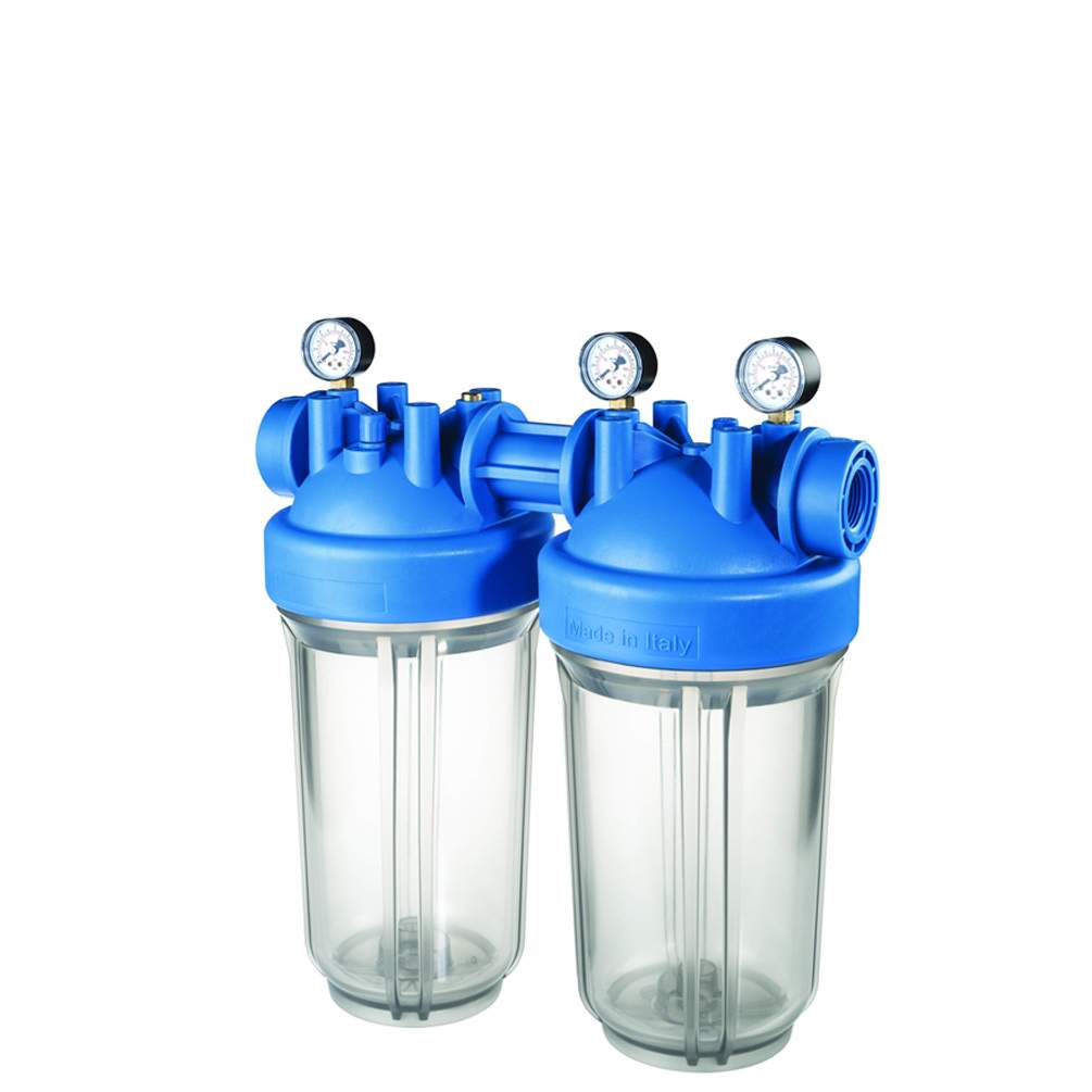 DP BIG M 10 DUO 1" IN TS boîtier de filtre double haute performance avec manomètre