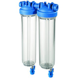 DP BIG S 20 DUO 1" IN TS Hochleistungs-DOPPEL-Filtergehäuse mit Ablasshahn