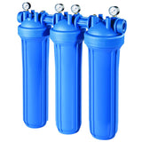 DP BIG M 20 TRIO 1"1/2 IN AB Hochleistungs-DREIFACH-Filtergehäuse Manometer