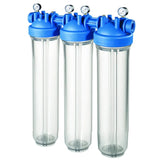 DP BIG M 20 TRIO 1" IN TS Hochleistungs-DREIFACH-Filtergehäuse mit Manometer