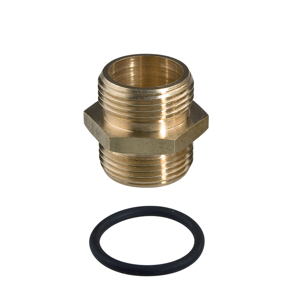 DN 3/4" 2 x doble nipel de latón hexagonal 3/4" pulgada rosca exterior - con junta tórica