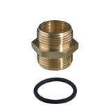 DN 3/4"  2 x Doble nipple de latón hexagonal 3/4" pulgadas rosca exterior - con O-ring