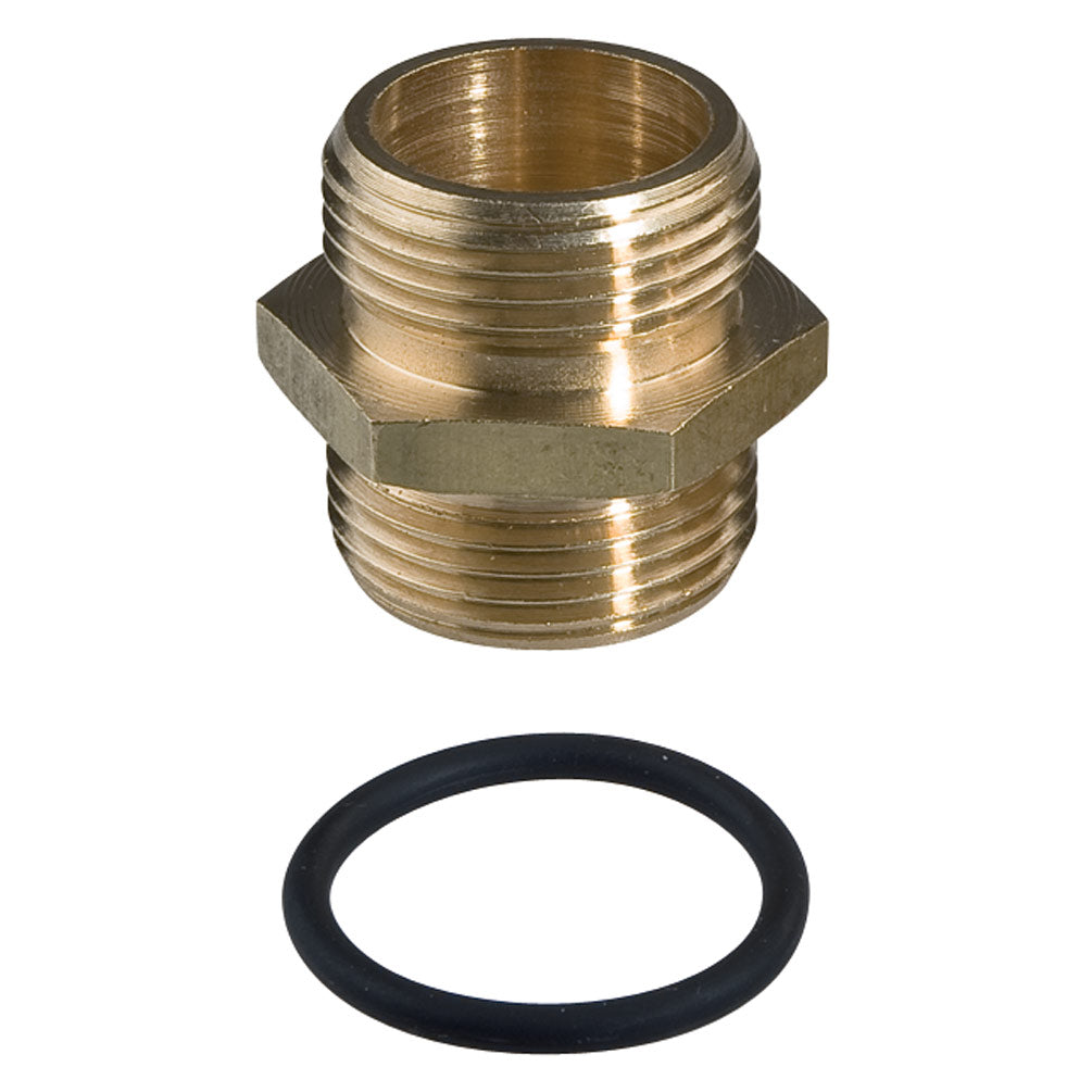 2 x DN 1" Niple doble de latón hexagonal 1" pulgada rosca exterior - con junta tórica