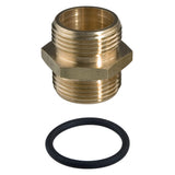 2 x DN 1" doble racor macho latón hexagonal 1" rosca exterior - con junta tórica