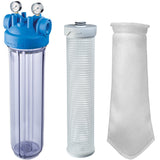 Hero M 20" Wasserfilter mit Manometern + Filterbeutel Set 50 mcr