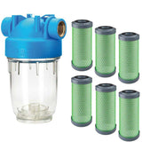DP 5 - Pb 1 mcr filtro de agua 3/4" - bloque de carbón activado para metales pesados, níquel y plomo