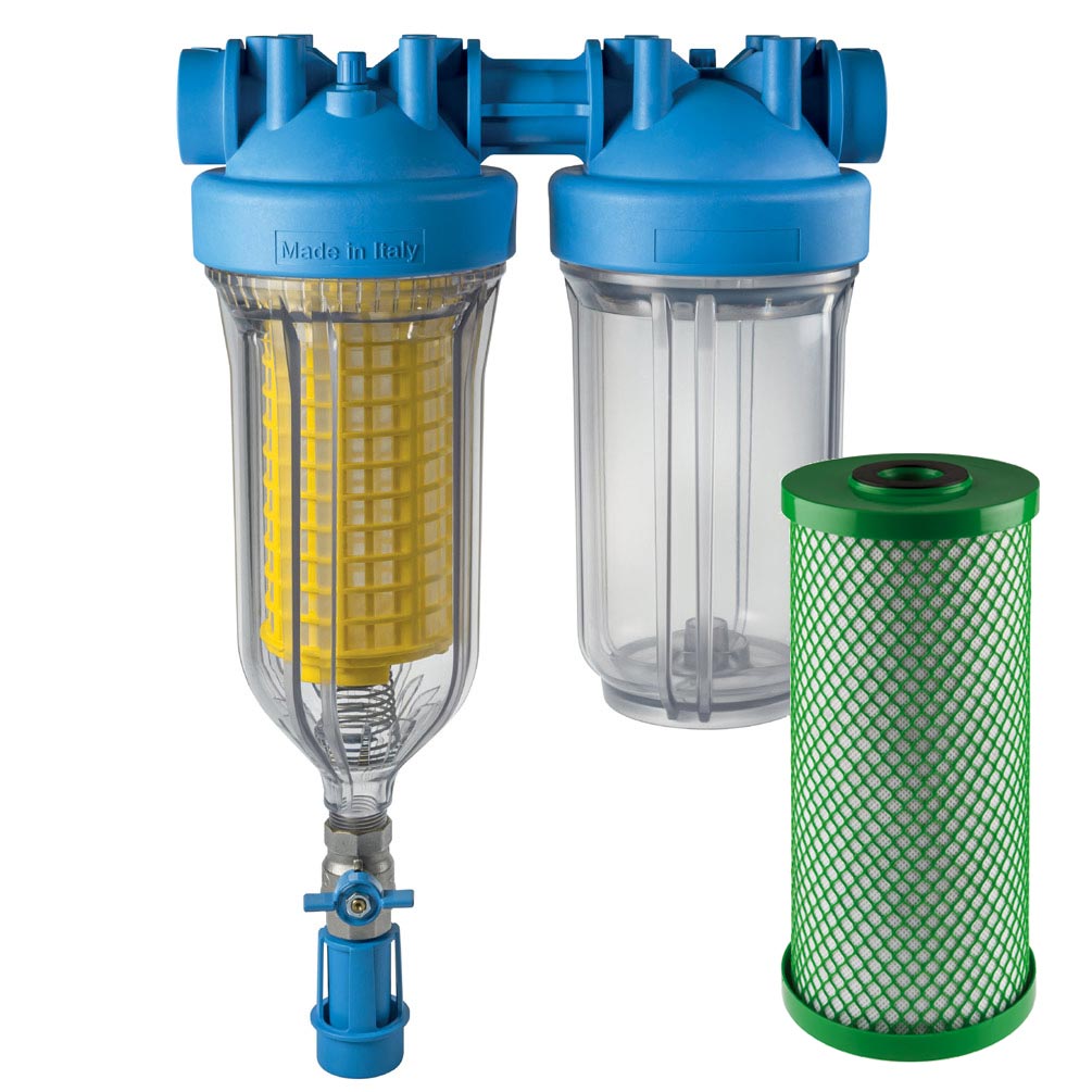 HYDRA BIG DUO Rainmaster 1” - filtro de agua doméstica, filtro de agua de pozo